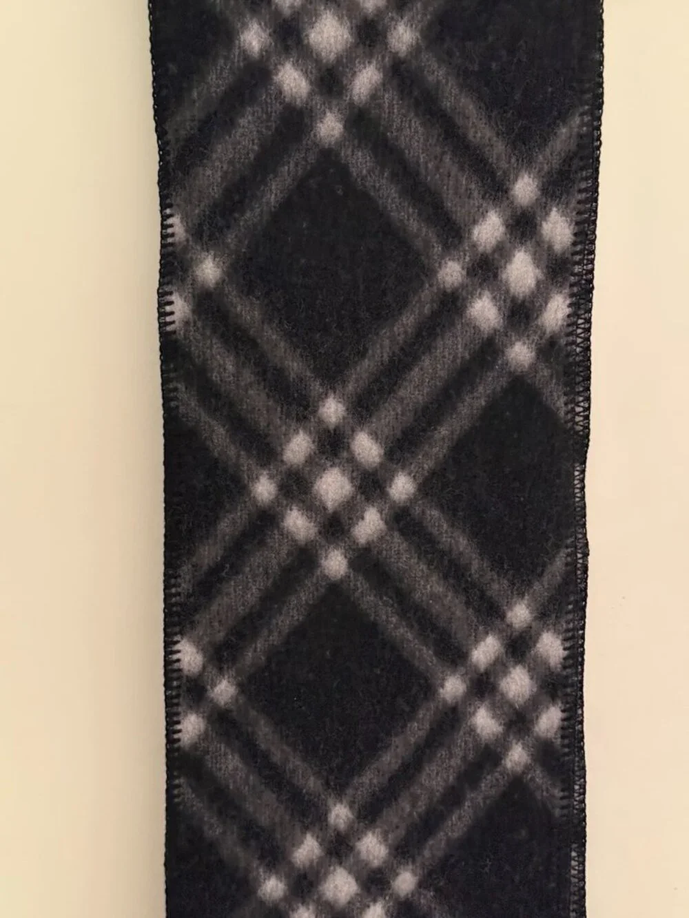 Burberry Black Check Wool Scarf Classic Nova Check Unisex Soft | MSRP $645 - Picture 9 of 14